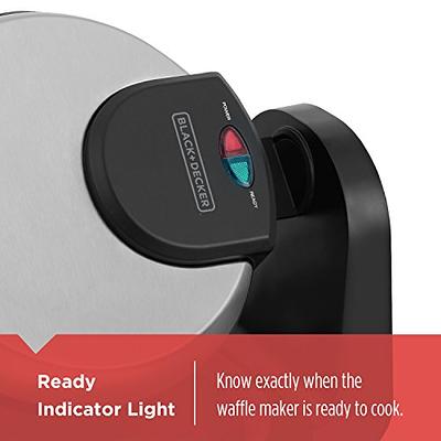 BLACK+DECKER Belgian Waffle Maker, Stainless Steel, WMB505 