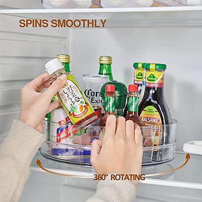 Lazy Susan Turntable Organizer For Refrigerator, 15.67'' Clear