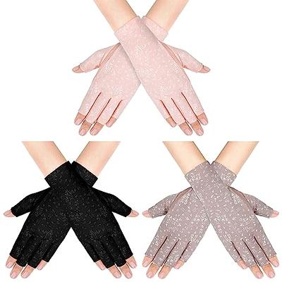 ONESING 3 Pairs UV Protection Gloves Fingerless Gloves Non Slip Summer  Driving Riding Cycling Gloves for Women Girls - Yahoo Shopping