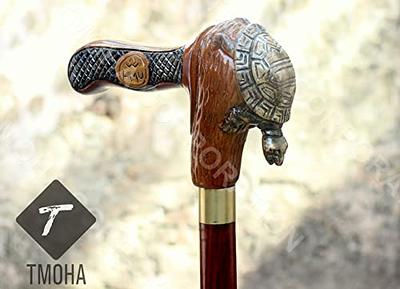 Unusual Walking Stick Comfortable Brass Handle, Inspired by Nature