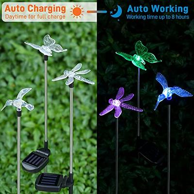 OxyLED Solar Garden Lights Outdoor - 6 Pack Figurine Stake Light, Color  Changing Decorative Landscape Light LED Solar Powered Hummingbird Butterfly  Dragonfly for Patio Yard Pathway Lawn Walkway - Yahoo Shopping