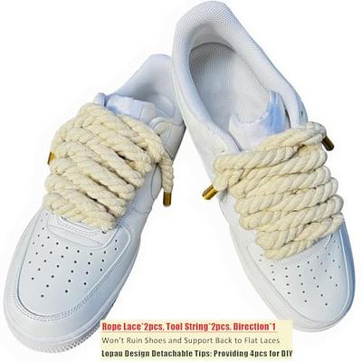 HOW TO USE THICK ROPE AS SHOE LACES IN ANY SHOE !! 