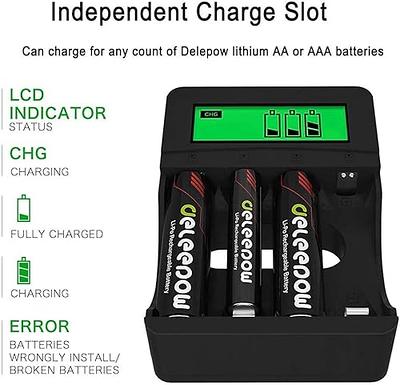 Deleepow Rechargeable AA Batteries 3400mWh 1.5V AA Lithium Rechargeable  Batteries 8-Pack 1500 Cycle with LCD Charger - Yahoo Shopping