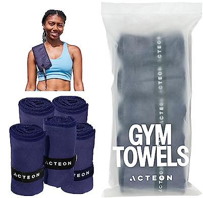 Acteon Microfiber Quick Dry Gym Towel, Silver ION Odor-Free Absorbent  Fiber, Fast Drying, Men & Women Workout Gear for Body Sweat, Working Out,  Towels