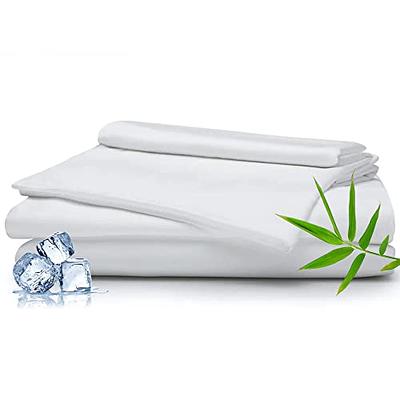 ACCURATEX Cooling Sheets Queen Size Grey - 100% Viscose Made from Bamboo,  Luxury Hotel Sheet Set for Queen Size Bed, Super Soft Breathable Bedding