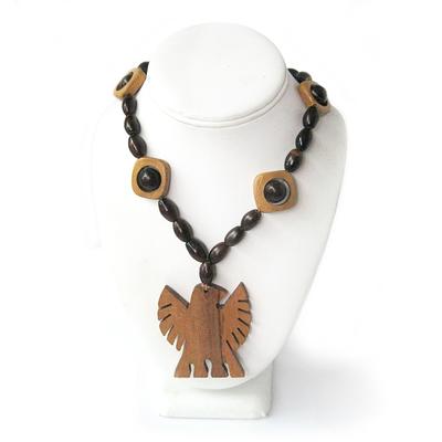 Buy Handcrafted Vintage Treasure: 14-Inch Wooden Beads And Metal Necklace  For A Classic Look at Amazon.in