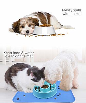 KVK 39.4 by 29.5in XXXL Dog Food Mats for Floors Waterproof Non Slip - Dog  Mat for Food and Water Bowls - Silicone Placemat for Dog Cat Pet Protect