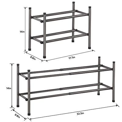 Storage Maniac Expandable Shoe Rack, Stackable Shoe Rack for Closet, Small Shoe Rack Organizer for Entryway, Adjustable Shoe Rack for Garage, Shoe