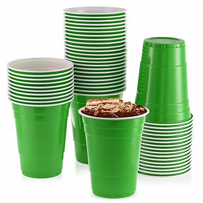 16 oz. Bulk 50 Ct. Happy St. Patrick's Day Green Shamrock Disposable Plastic  Cups