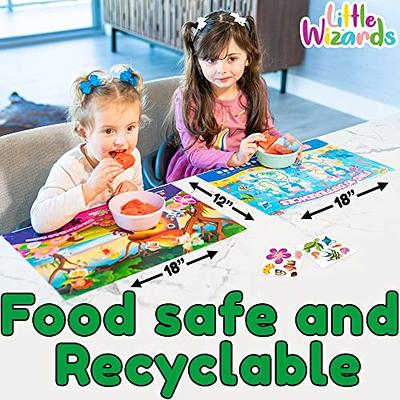 Kids Placemats, Non-Slip Silicone Placemat for Kids, Toddler Placemat for  Dining Table, Baby Placemats Portable Food Mats for Kids Toddler Children  (2