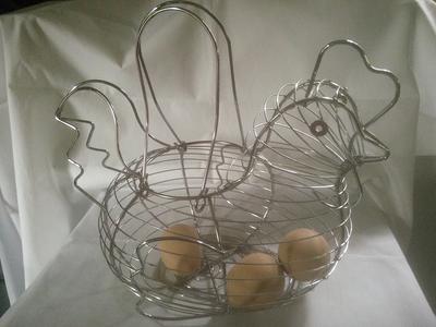 Farmhouse Rustic Chicken Wire Egg Basket