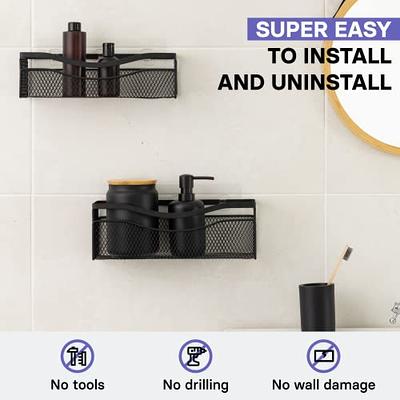 UZIMOO Shower Caddy - Bathroom Shower Organizer, Adhesive Bathroom Shelf  for Inside Shower, Rustproof Stainless Steel Shower Storage Shelves Rack  for Kitchen Bathroom, 3 Pack Black No Drilling - Yahoo Shopping