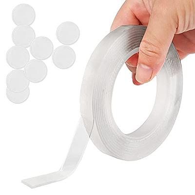 Double Sided Tape Heavy Duty (33FT),Poster Tape,Multipurpose Removable Mounting Tape Adhesive Grip,Washable Strong Sticky Wall Tape Strip Transparent