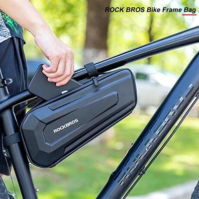 ROCKBROS Bike Top Tube Bag Bicycle Front Frame Bag Waterproof Bike Pouch  Pack Bike Phone Bag Cycling Accessories Pouch for Mountain Road Bike