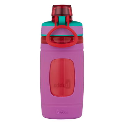 Bubba Flo Kids Water Bottle with Silicone Sleeve Crystal Ice, 16 oz