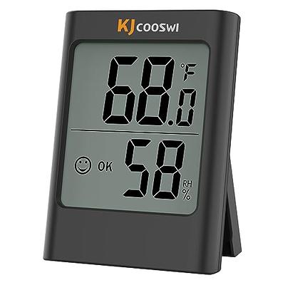 Humidity Gauge, 1 Pack Indoor Thermometer for Home Digital Hygrometer Room  Thermometer and Humidity Gauge with Temperature Humidity Monitor AAA  Battery Powered(Color: Black) - Yahoo Shopping