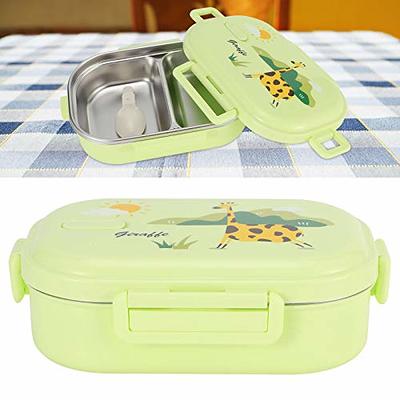 LIZEALUCKY Bento Lunch Box, 1100ml Double Layer 3-Grid Design, 304