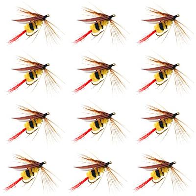 Premium Hand-Tied Fake Bees, Wet Dry Fly Fishing Flies Nymph for Trout Bass  Panfish
