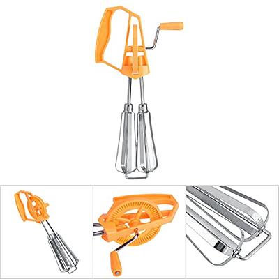 Hand Crank Egg Beater Stainless Steel Rotary Hand Whisk Manual Egg Mixer  Kitchen Cooking Tool 