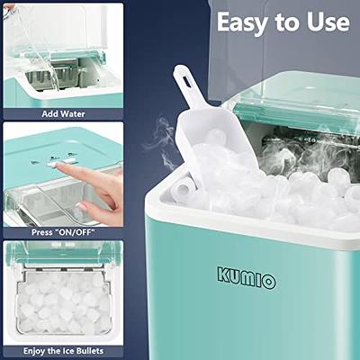 KUMIO Ice Machine Maker Countertop, 9 Bullet Ice Fast Making in 6-8 Mins,  26.5 lbs in 24 hrs, Self-Cleaning Portable Ice Maker Machine with Scoop and  Basket, Black - Yahoo Shopping