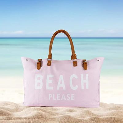 Extra Large Beach Please Tote Bag, Vegan Leather Bag For Women Waterproof  Sandproof, Canvas Pink - Yahoo Shopping