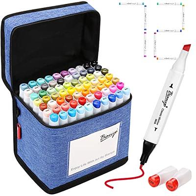 Shuttle Art 205 Colors Dual Tip Alcohol Art Markers, 204 Colors