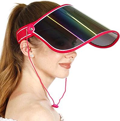 Sun Visor Hat, Adjustable Folding UV Protection Hat Headband Solar Face  Shield Cap 