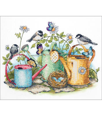 Janlynn Stamped Cross Stitch Kit 12X12-Build Our Nest-Stitched