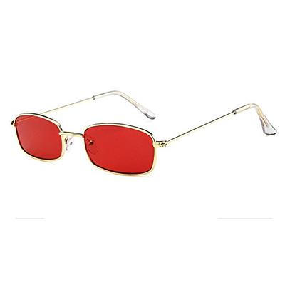 Square frame sunglasses in gold-toned metal