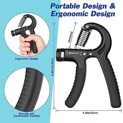 FitBeast Adjustable Hand Grip Strengthener Workout Kit (5 kg to 60 kg) -  Black