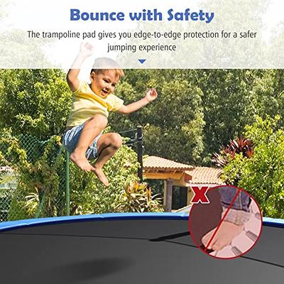 Trampoline Replacement Pad, 15FT Trampoline Spring Cover, No Holes For  Poles, Water-Resistant Universal Round Trampoline Accessories Safety Pad