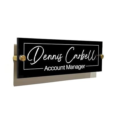 Engraved Office Door Sign Plate