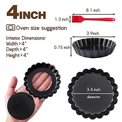 LoveDeal 4 Inch Nonstick Mini Bundt Cake Pan, Set of 4 for Baking, Carbon  Steel Fluted Cake Pans, Metal Round Pumpkin Shaped Cake Mould for Cupcake