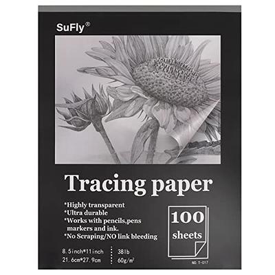100 Sheets Tracing Paper 8.5 x 11 inches, Artists Tracing Paper