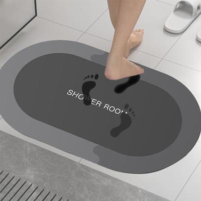 Bath Mat-Super Absorbent Quick Dry Bathroom Floor Mats-Rubber Backing  Washable Bath Mats for Bathroom Thin Bahtroom Rugs Fit Under Door-Bath Rug  for in Fornt of Sink,Bathtub,Shower Room