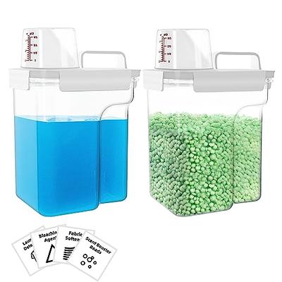 Laundry Detergent Dispenser, Set of 3 PET Plastic 64oz Bottles