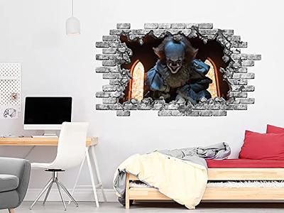 Halloween: Creepy Clown Mural - Removable Wall Adhesive Decal