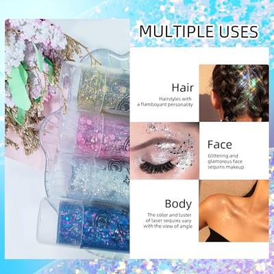  Green Body Glitter - 15g Chunky Holographic Face Glitter, Hair  Glitter, Eye Glitter and Body Glitter for Women. Rave Glitter, Festival  Accessories, Cosmetic Glitter Makeup. Loose Glitter Set : Beauty