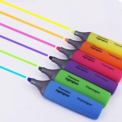 YIZOCENGUO Highlighters Assorted Colors, 6 Neon Highlighters Chisel Tip  Marker Pen, for Adults Kids Students, Office School Supplies - Yahoo  Shopping