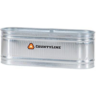 CountyLine 100 gal. Oval Galvanized Stock Tank, 2 ft. X 4 ft. X 2