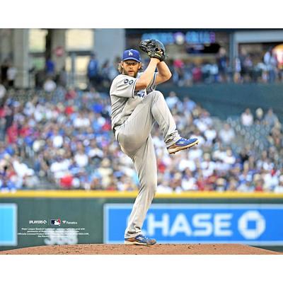 Clayton Kershaw Los Angeles Dodgers Unsigned Pitching vs. Brewers Photograph