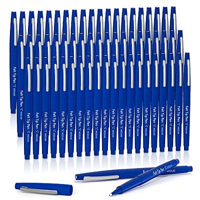 Lelix Felt Tip Pens, 60 Blue Pens, 0.7mm Medium Point Felt Pens