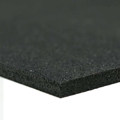 Rubber-Cal Recycled Flooring 1/4 in x 4 ft x 8 ft - Black Rubber Mats