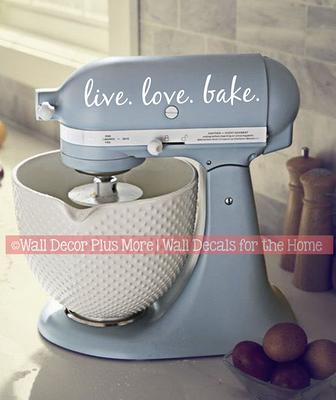 Live Love Bake Vinyl Decals Stickers For Kitchenaid Mixer Instantpot  Decoration Fun Kitchen Appliance Art Decor - Yahoo Shopping