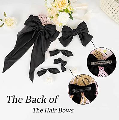 thin velvet tail hair bow casual style french hair barrette