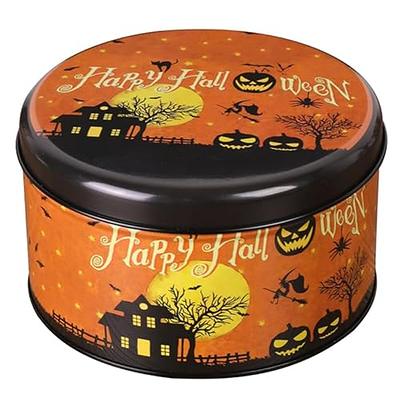 Halloween Cookie Tin with Lid Candy Tins Metal Tin Cans Round Empty  Containers Pumpkin Box Tinplate Empty Cake Tin Jewelry Box for Kitchen  Office Aromatherapy Candles Candy Storage Random Style - Yahoo