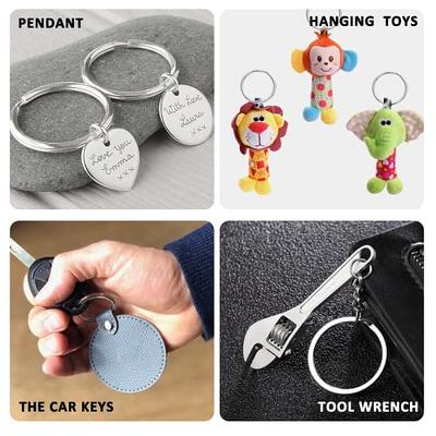 100pcs Stainless Steel Double Jump Rings DIY Key Chain Split Ring