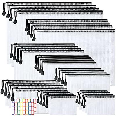 EOOUT 30pcs Mesh Zipper Pouch, Waterproof Zipper Bags, 8 Sizes, 8 Colors,  Multipurpose for Travel, School Supplies, Office Appliances and Home