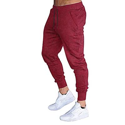 G Gradual Men's Sweatpants with Zipper Pockets Athletic Pants Traning Track  Pants Joggers for Men Soccer, Running, Workout (Wine Red, X-Small) - Yahoo  Shopping