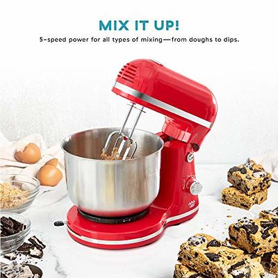 Delish by Dash Compact Stand Mixer, 3.5 Quart with Beaters & Dough Hooks Included - Blue